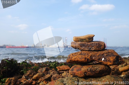 Image of Rocks on the coast of the sea