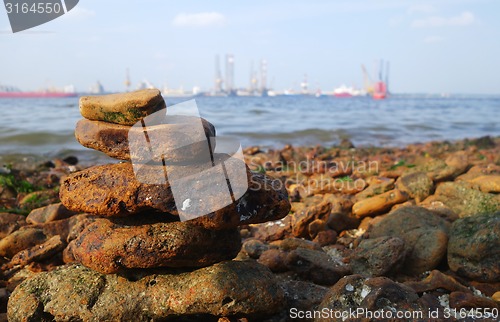 Image of Rocks on the coast of the sea