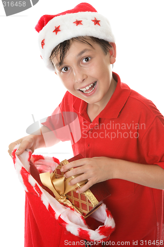 Image of Child with a sack of presents