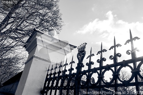 Image of Gate in black and white