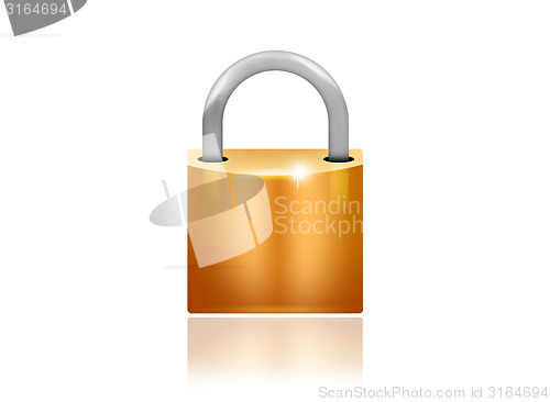 Image of Padlock isolated on white