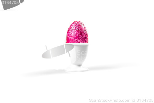 Image of Easter chocolate egg in pink