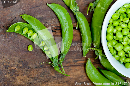 Image of hearthy fresh green peas 
