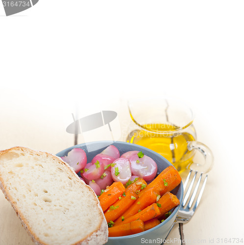 Image of steamed  root vegetable on a bowl