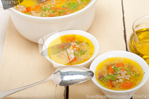 Image of Syrian barley broth soup Aleppo style