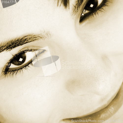 Image of Beautiful young woman face. 