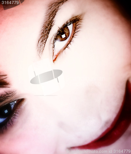 Image of Beautiful young woman face. 