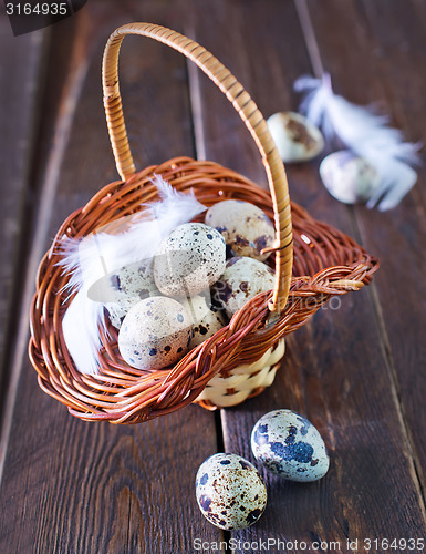 Image of raw quail eggs