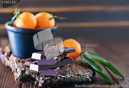 Image of chocolate and tangerines