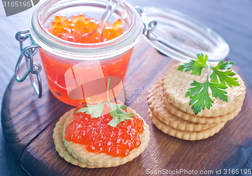 Image of red salmon caviar