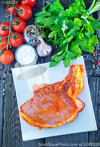 Image of raw meat steak