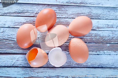 Image of raw eggs