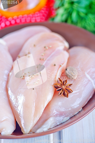 Image of raw chicken fillet