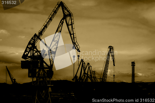 Image of Shipyard Cranes