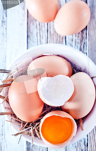 Image of raw eggs