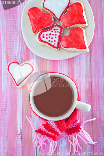 Image of cookies and cocoa drink