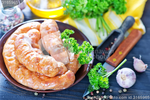 Image of fried sausages