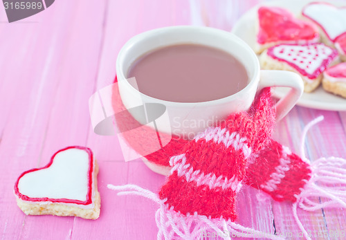 Image of cookies and cocoa in cup