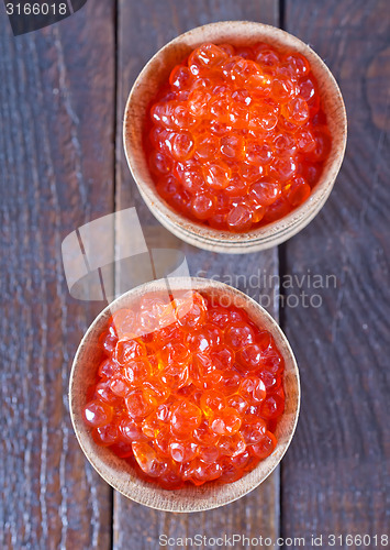 Image of red salmon caviar