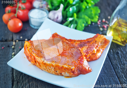 Image of raw meat steak