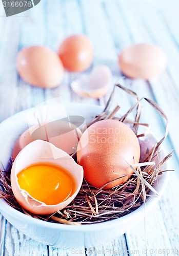 Image of raw eggs