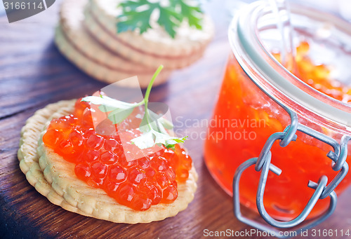Image of red salmon caviar
