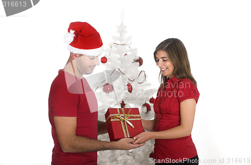 Image of Happy Christmas couple