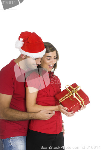 Image of Happy Christmas couple