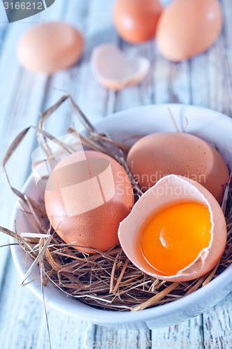 Image of raw eggs