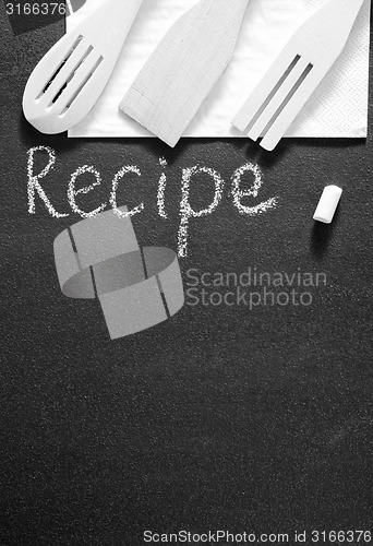 Image of black board for recipe