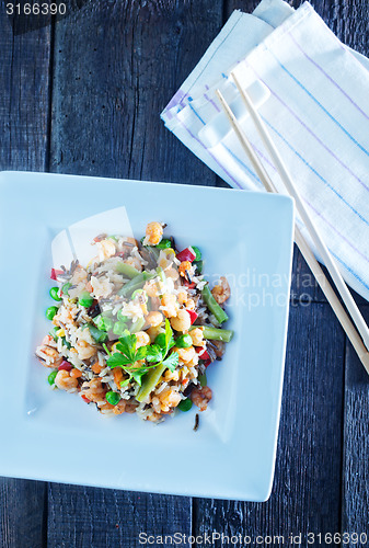 Image of rice with vegetables