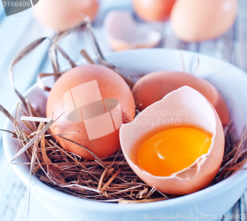 Image of raw eggs