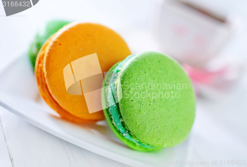 Image of macaroons on plate