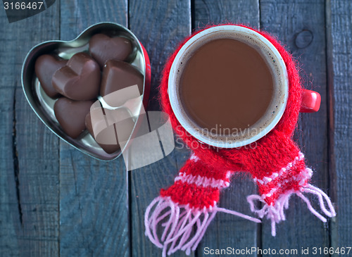 Image of candy and cocoa in cup