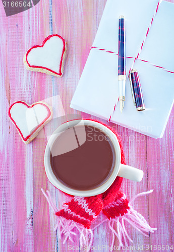 Image of cookies and cocoa drink