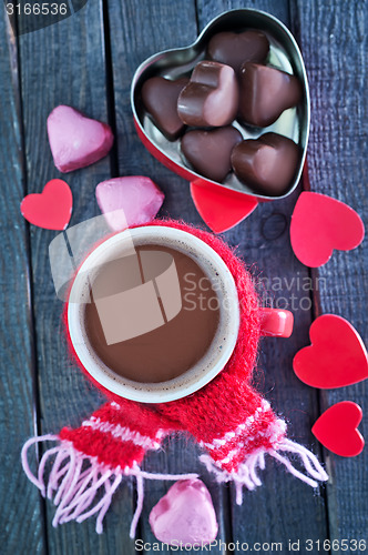 Image of candy and cocoa in cup