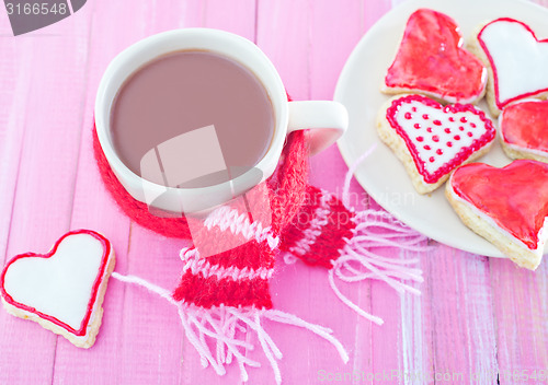 Image of cookies and cocoa drink