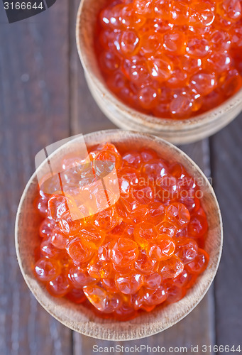 Image of red salmon caviar
