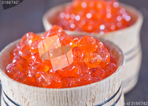 Image of red salmon caviar