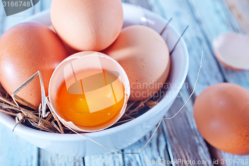 Image of raw eggs