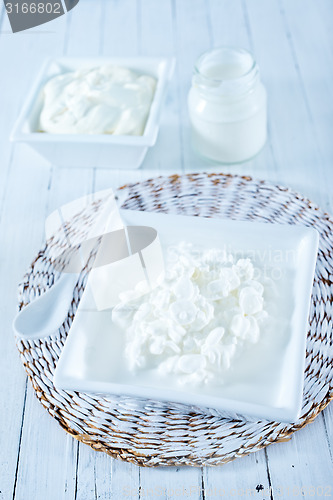 Image of cheese,milk and sour cream