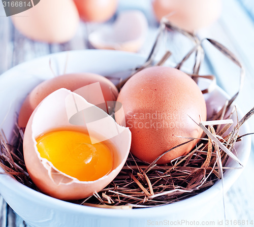 Image of raw eggs