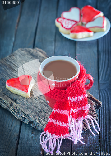 Image of cookies and cocoa in cup