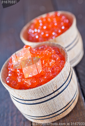 Image of red salmon caviar