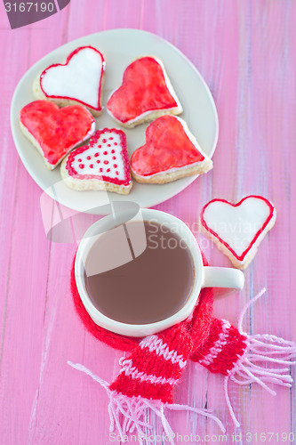 Image of cookies and cocoa in cup