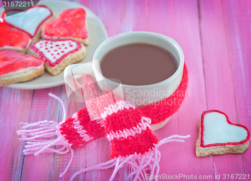 Image of cookies and cocoa in cup