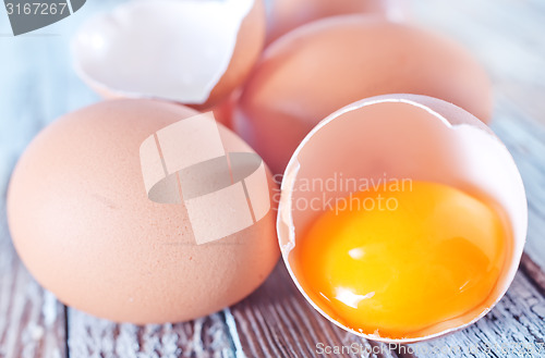 Image of raw eggs