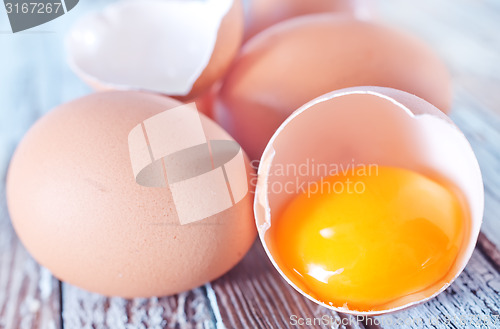 Image of raw eggs