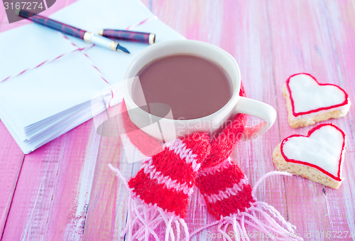 Image of cookies and cocoa drink