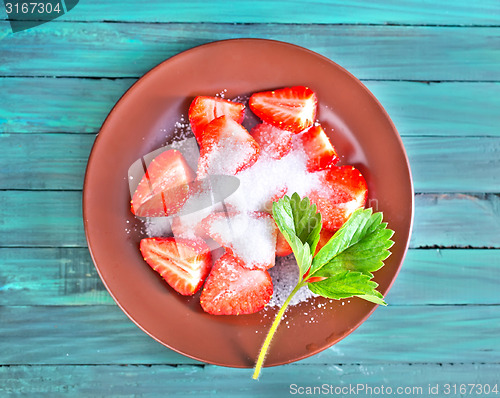 Image of strawberry with sugar